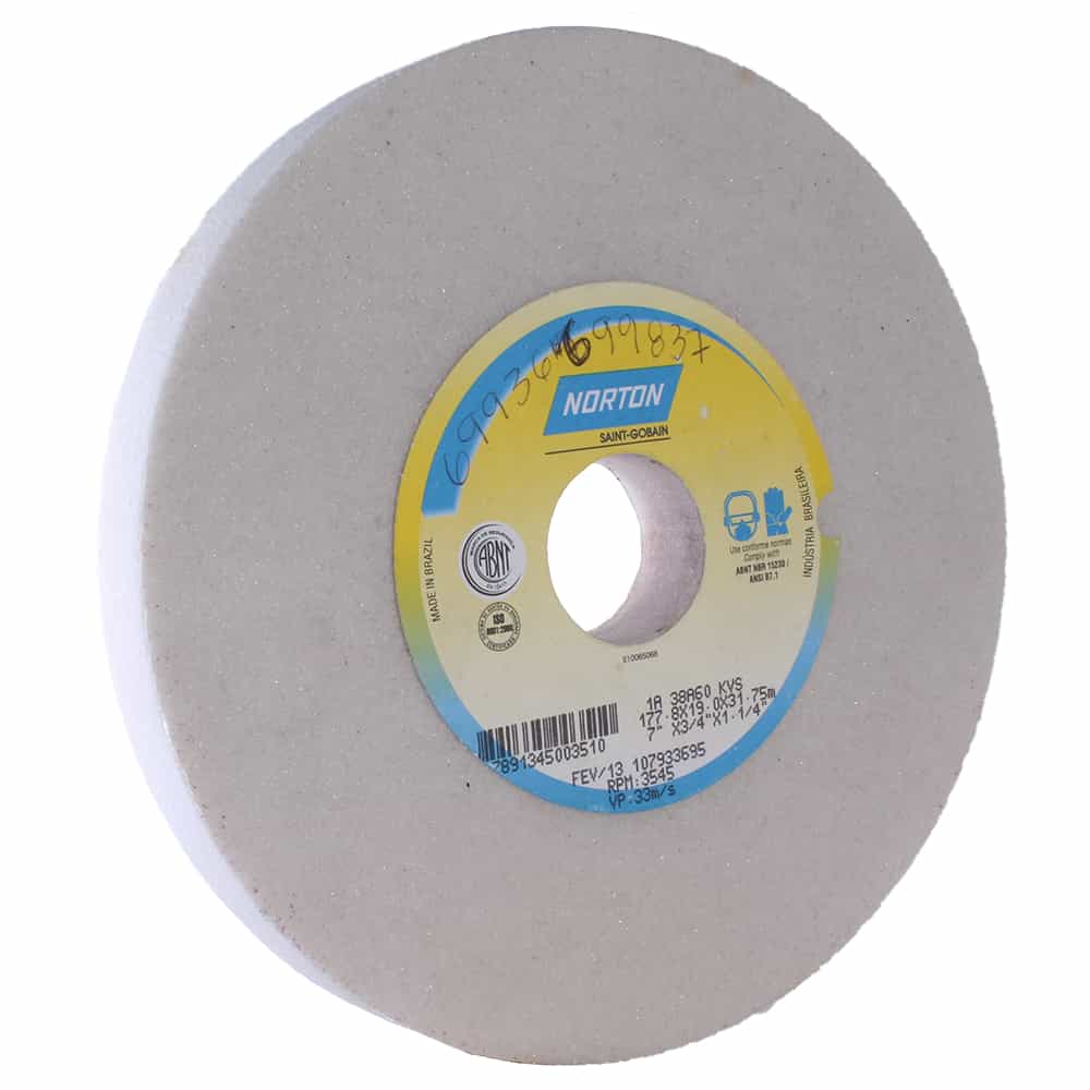 RUEDA VITRIFICADA 7X3/4X1-1/4 G60 OXIDO-ALUMINIO BCO
