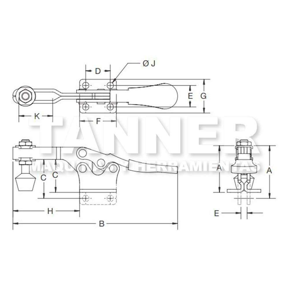 ABRAZADERA D/CERRADURA 500LBS