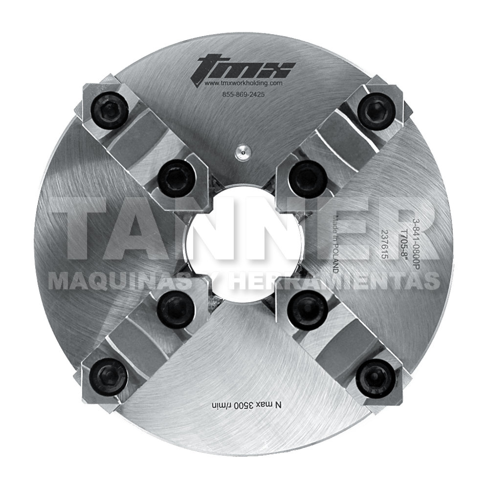 4-JAW(2PC) SCROLL STEEL CHUCK, 8IN
