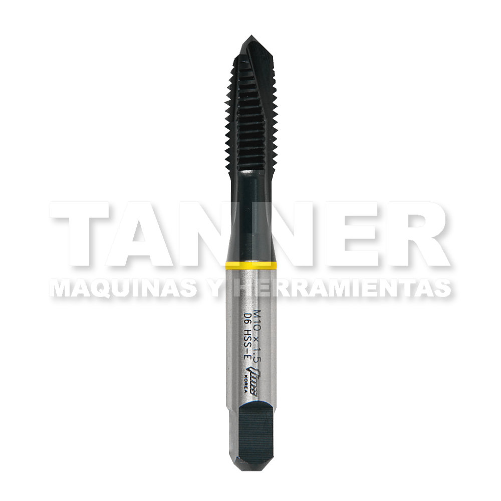 MACHUELO SEMICONICO HSS M10X1.5 PUNTA ESPIRAL D6 3F UN INOXIDABLE