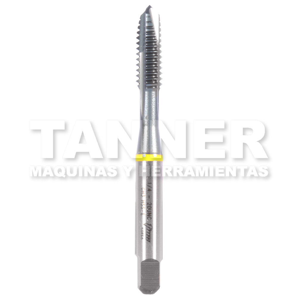 MACHUELO SEMICONICO HSS 1/4-20 3F PUNTA ESPIRAL INOXIDABLE