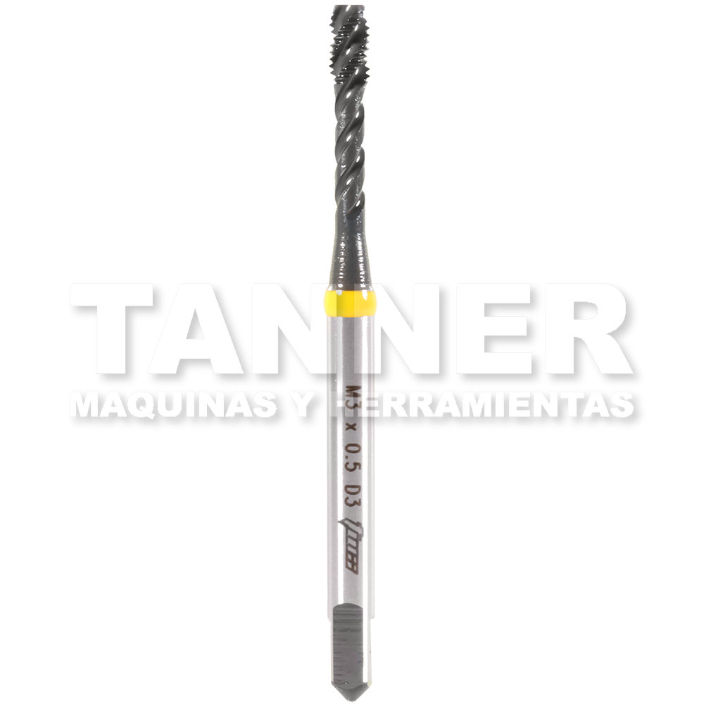 MACHUELO HELICOIDAL HSS M3X.5 3F INOXIDABLE	