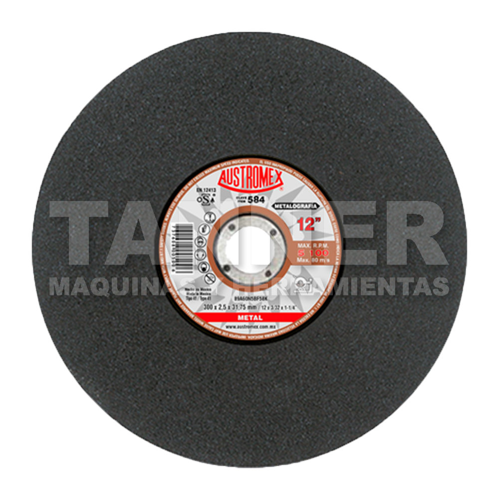 DISCO PARA PRUEBAS METALOGRAFICAS 300X2.5X31.75