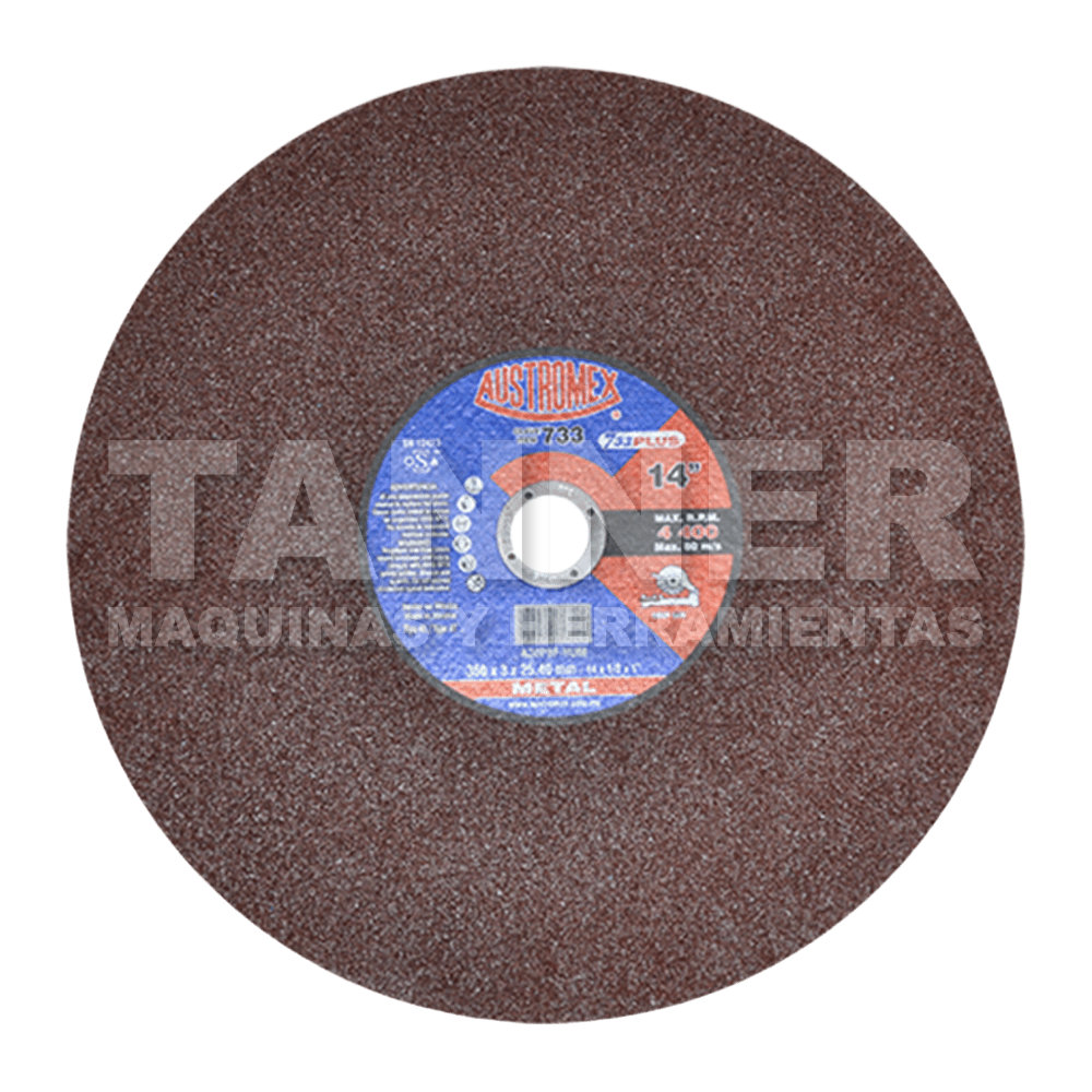DISCO PARA CORTE DE METAL (SOLIDOS) 350 x 3.0 x 25.40