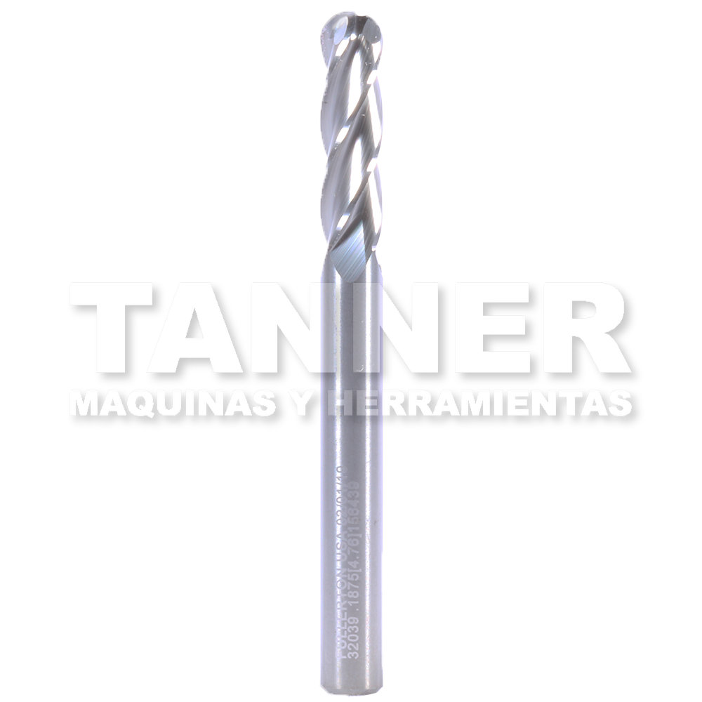 CORTADOR BOLA CARBURO 3/16X5/8X2 4F