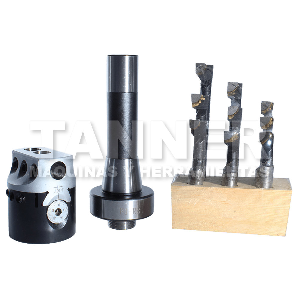 JUEGO CABEZA BOREADO 3PULG ZANCO R8 BARRAS 3/4 9PZ