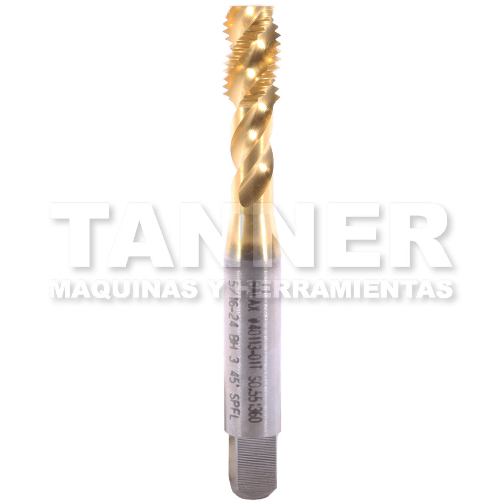 MACHUELO HELICOIDAL HSS 5/16-24 3F H3 TIN