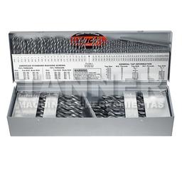 [TOM5-199-005] JUEGO BROCAS HSS 115PZ 0-60, A-Z, 1/16-1/2PULG