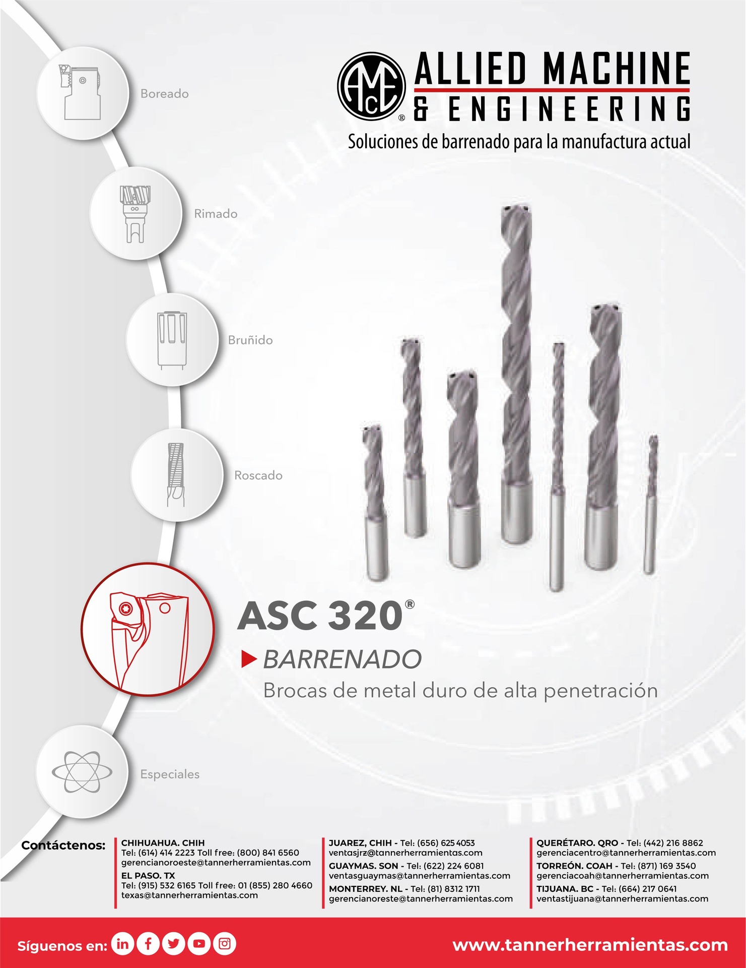 Barrenado: Broca ASC 320