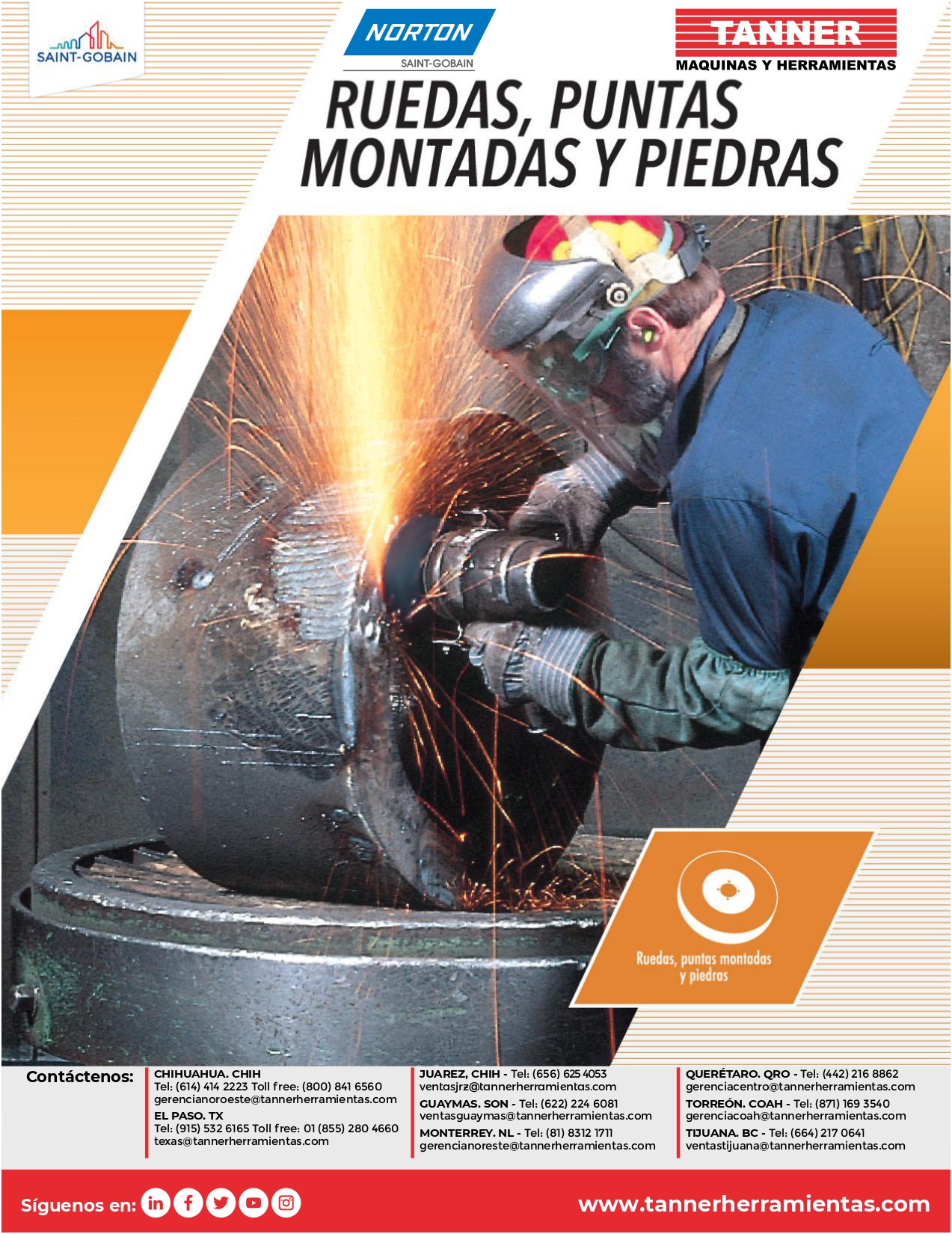 Ruedas, Puntas Montadas y Piedras