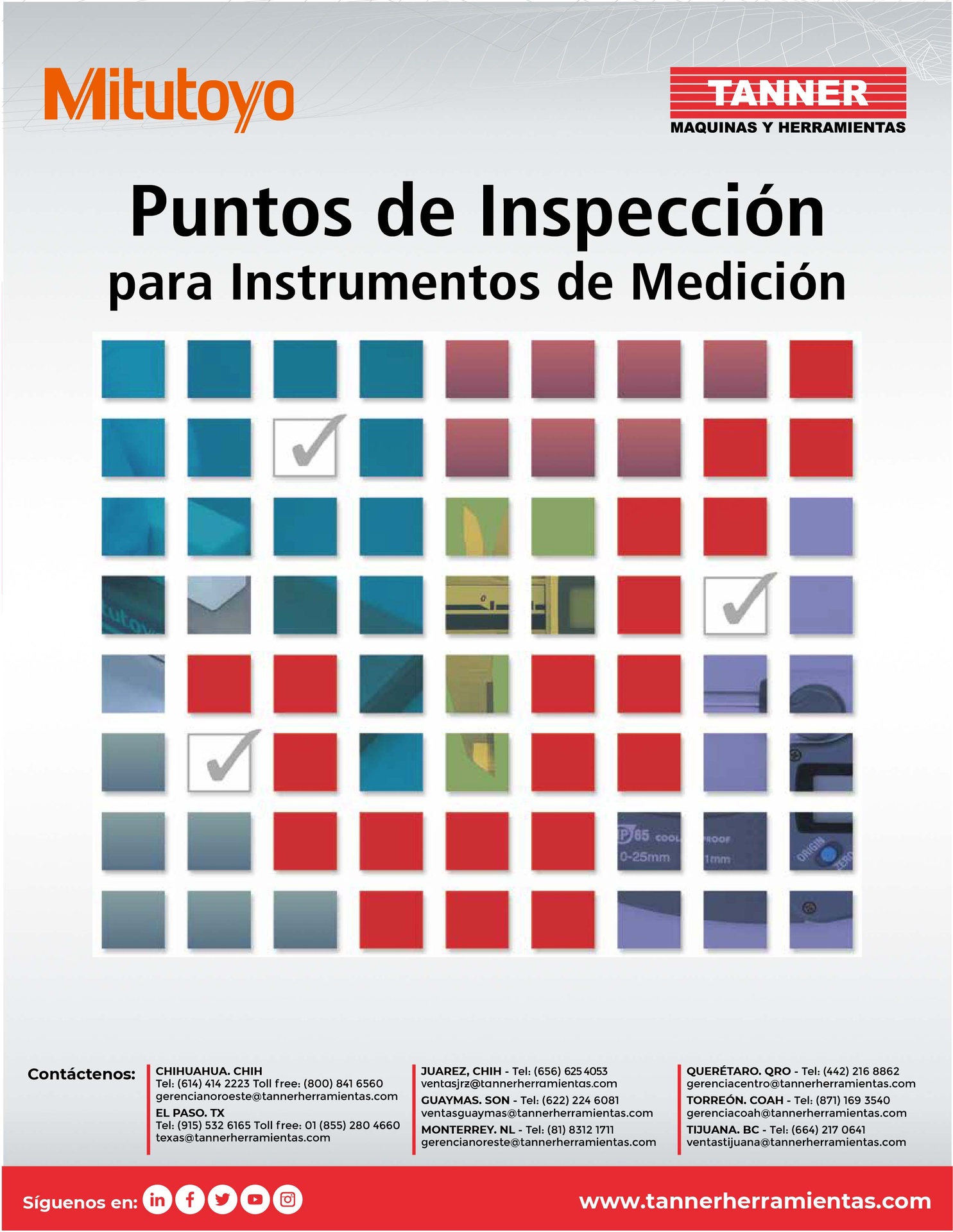 Puntos de Inspección para Instrumentos de Medición