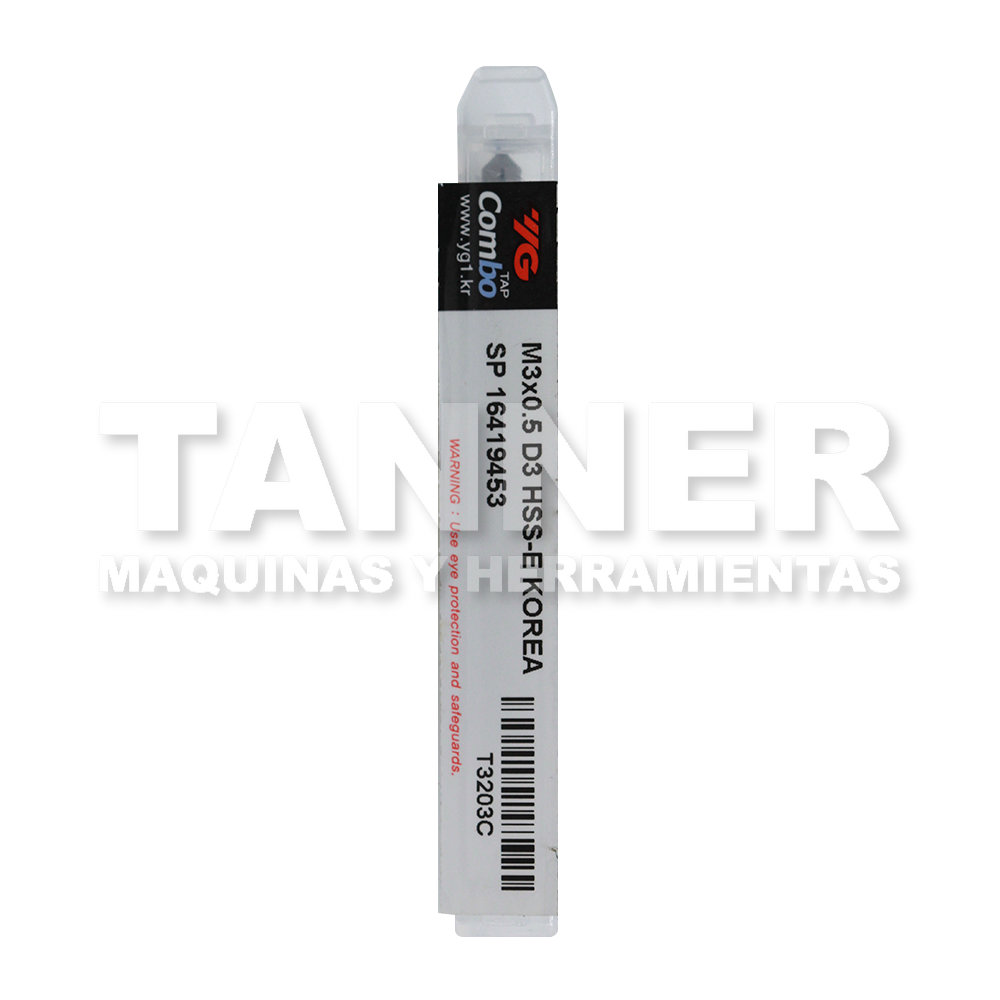 MACHUELO HSS M3X0.5 3F TICN PUNTA ESPIRAL