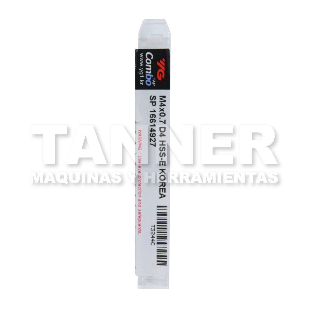 MACHUELO HSS M4X0.7 3F TICN PUNTA ESPIRAL