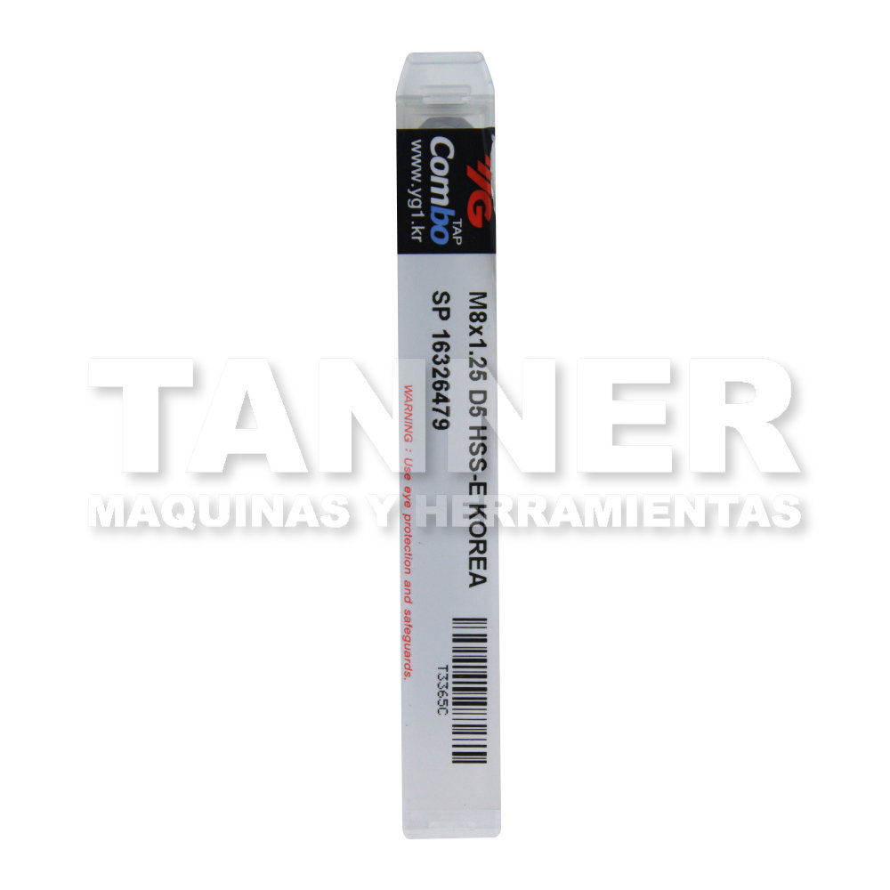 MACHUELO HSS M8X1.25 TINC PUNTA ESPIRAL