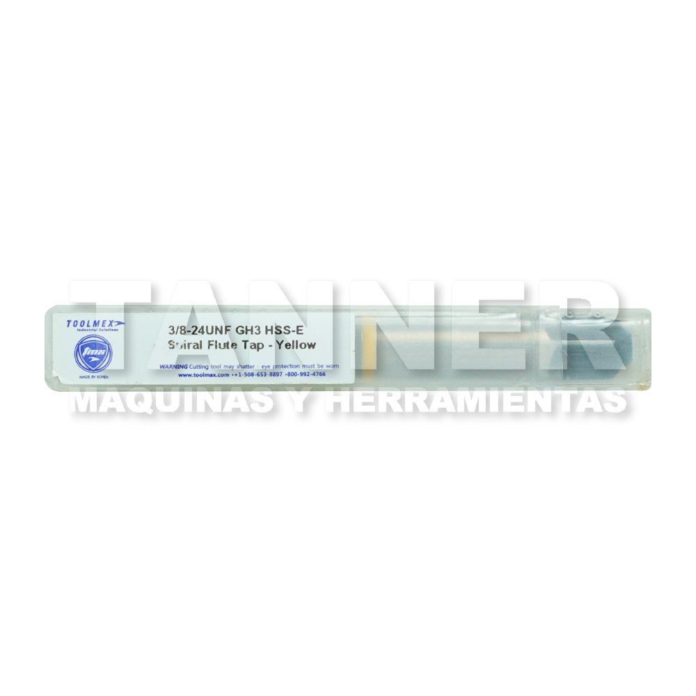 SPIRAL FLUTE 3/8 X 24 H3 HSS-E YELLOW