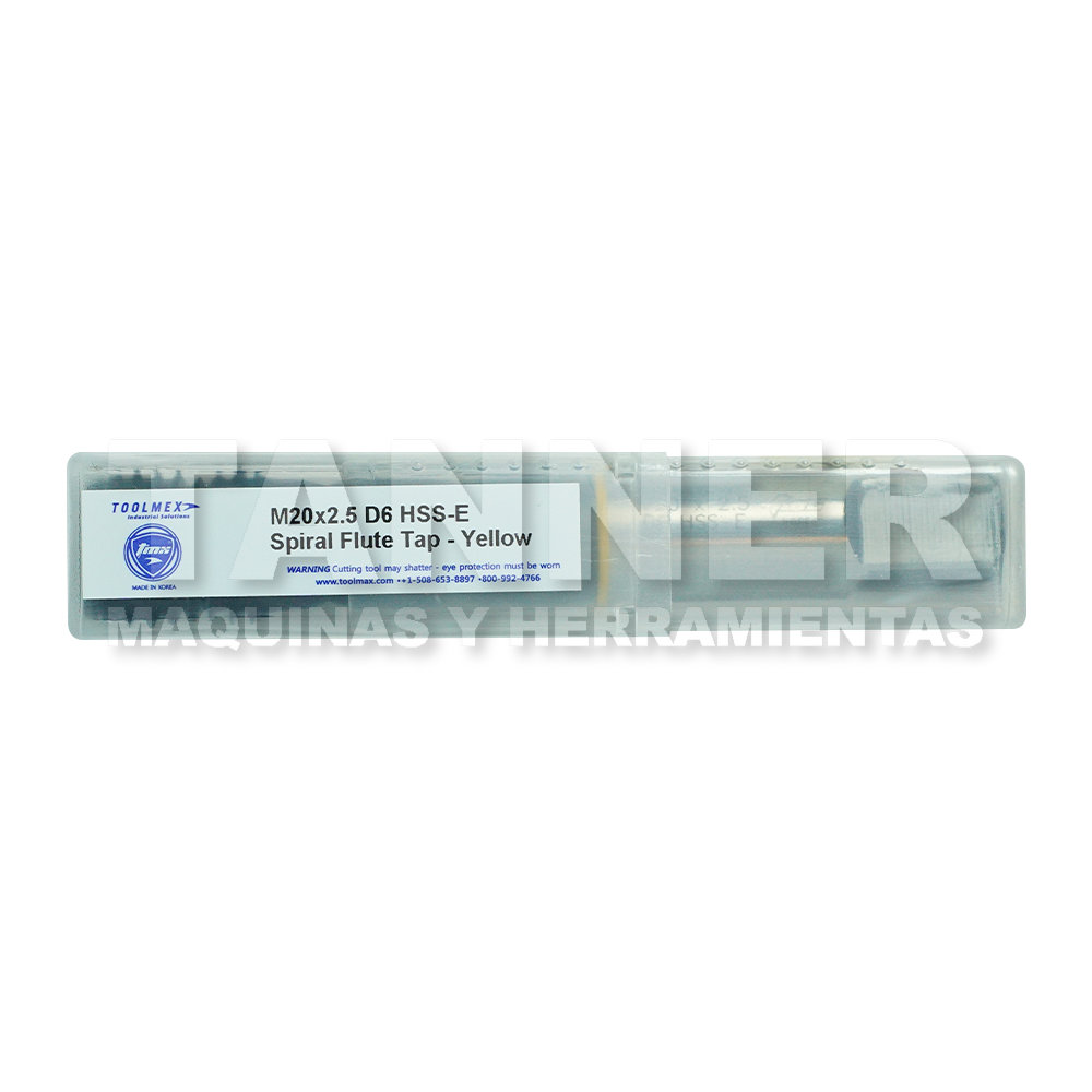 MACHUELO HELICOIDAL HSS M20X2.5 4F D6