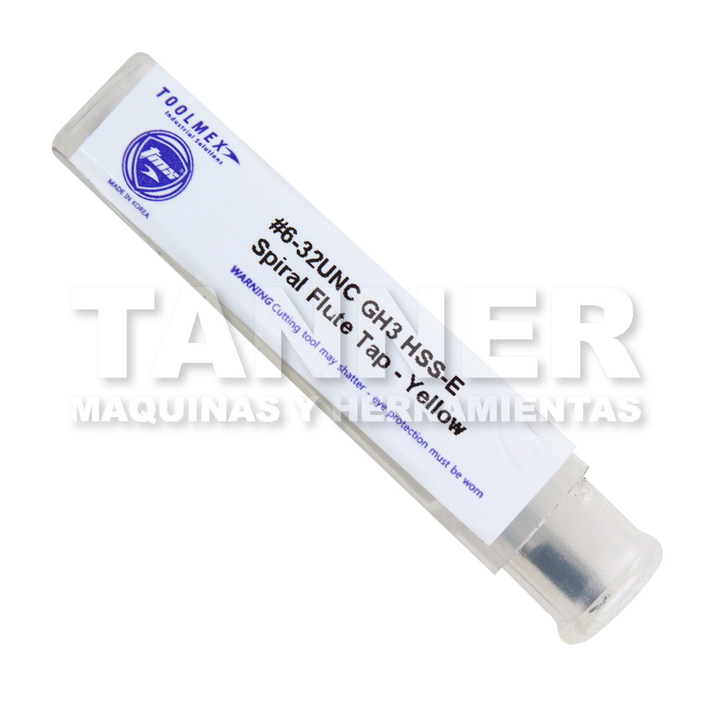 MACHUELO RECTO HELICOIDAL HSS 6X32 3F H3