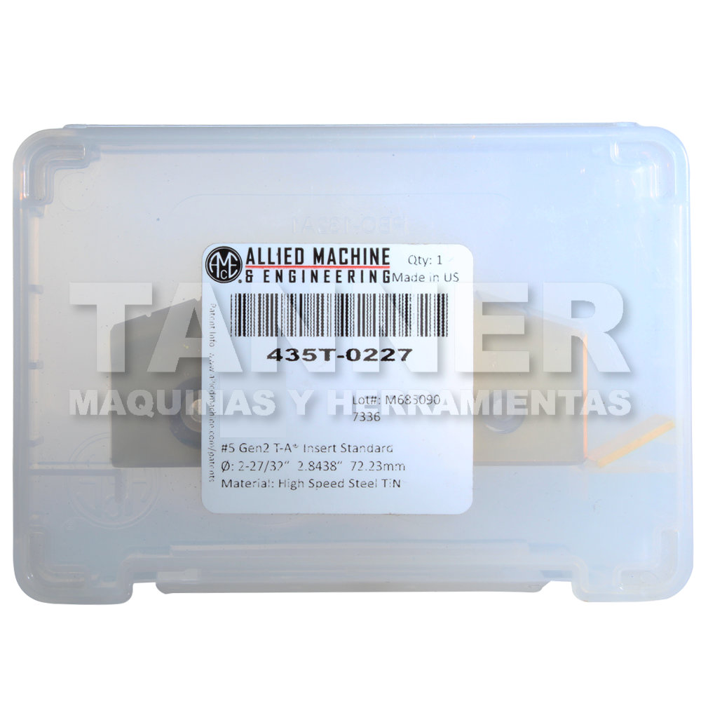 INSERTO NO. 5 2-27/32PULG GEN2 T-A M4 TIN
