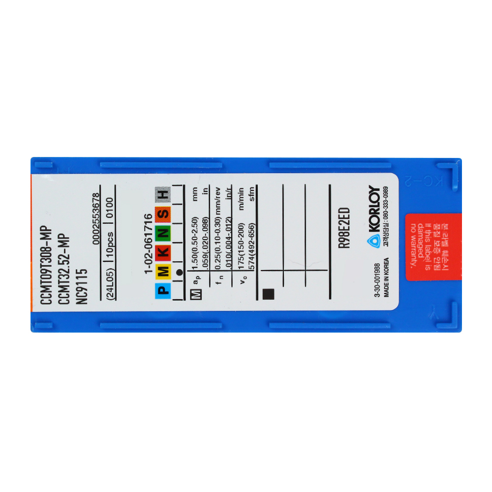 INSERTO CCMT09T308-MP-NC9115