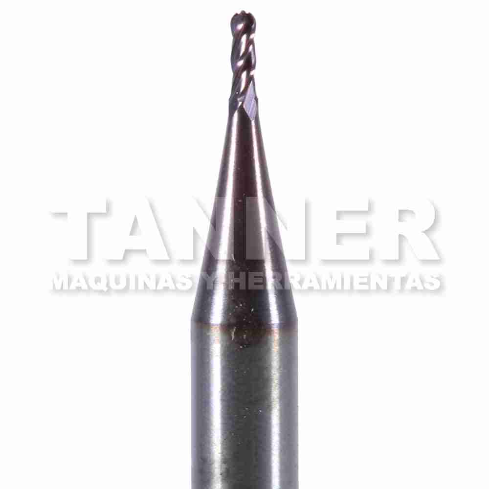 CORTADOR BOLA CARBURO 1/32X3/32X1-1/2 4F TIALN