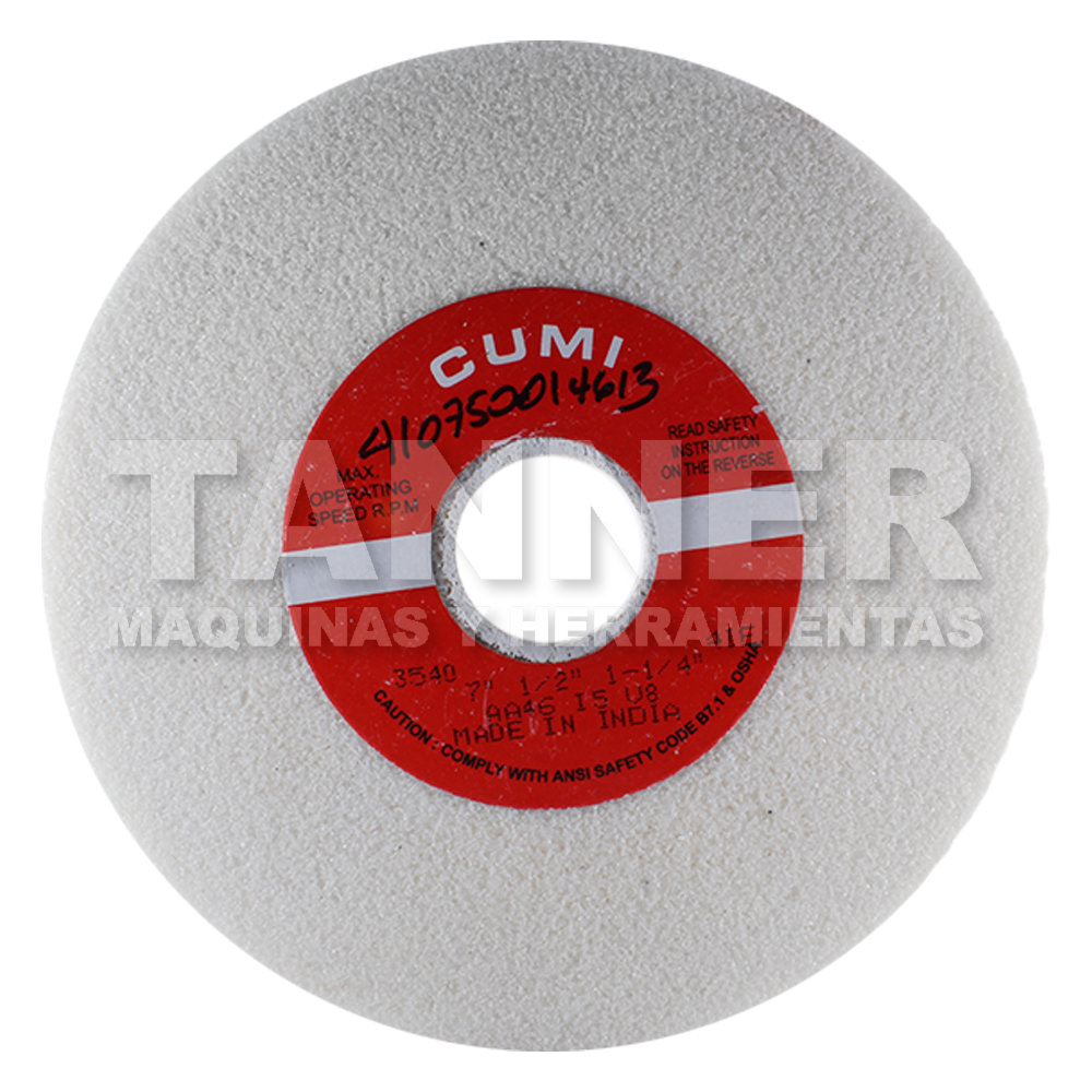 RUEDA VITRIFICADA BLANCA 7X1/2X1-1/4 AA46 I5 V8