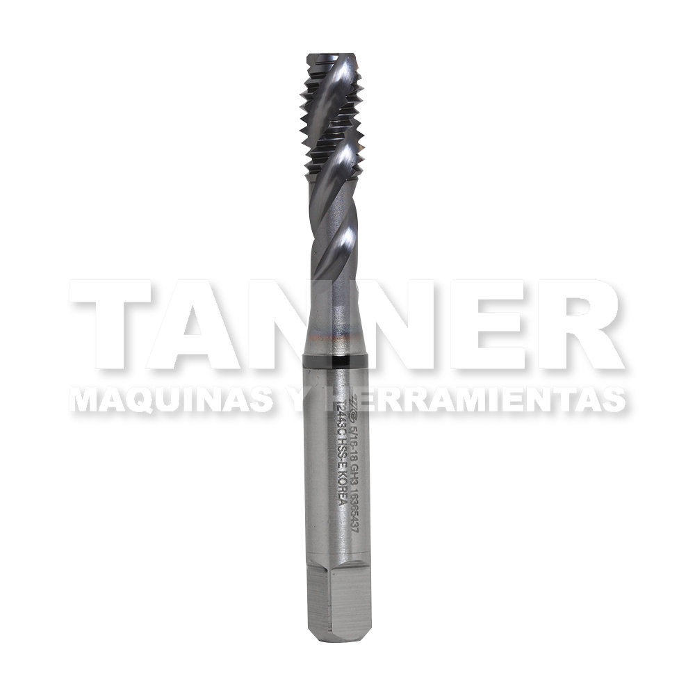 MACHUELO HELICOIDAL HSS 5/16-18 H3 3F TICN