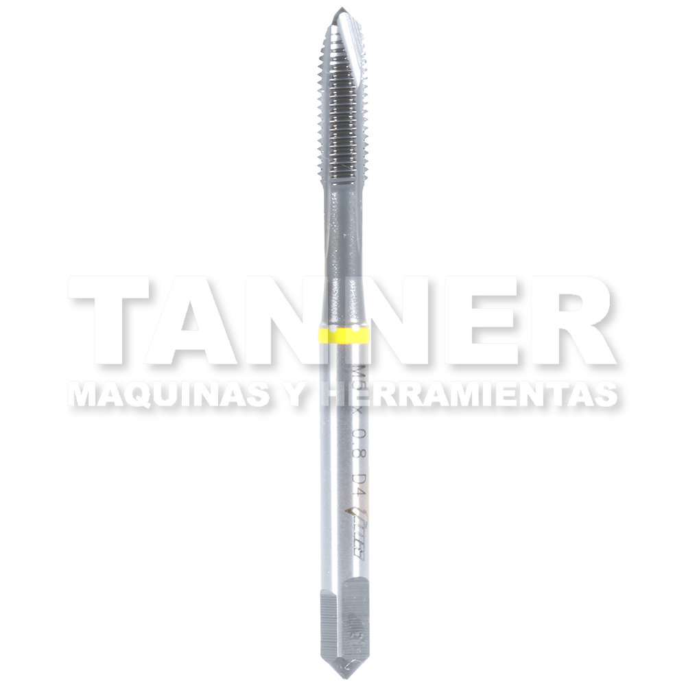 MACHUELO SEMICONICO HSS M5X.8 PUNTA ESPIRAL D4 3F UN INOXIDABLE