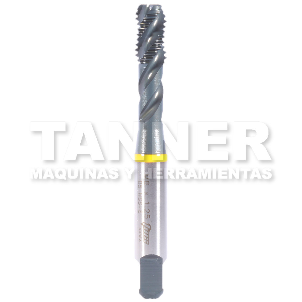 MACHUELO HELICOIDAL HSS M8X1.25 3F D5 INOXIDABLE
