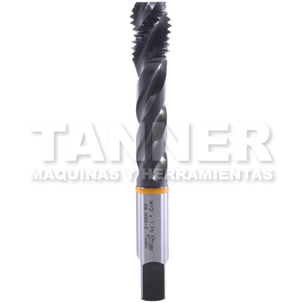 MACHUELO HELICOIDAL HSS M12X1.75 3F D6 INOXIDABLE