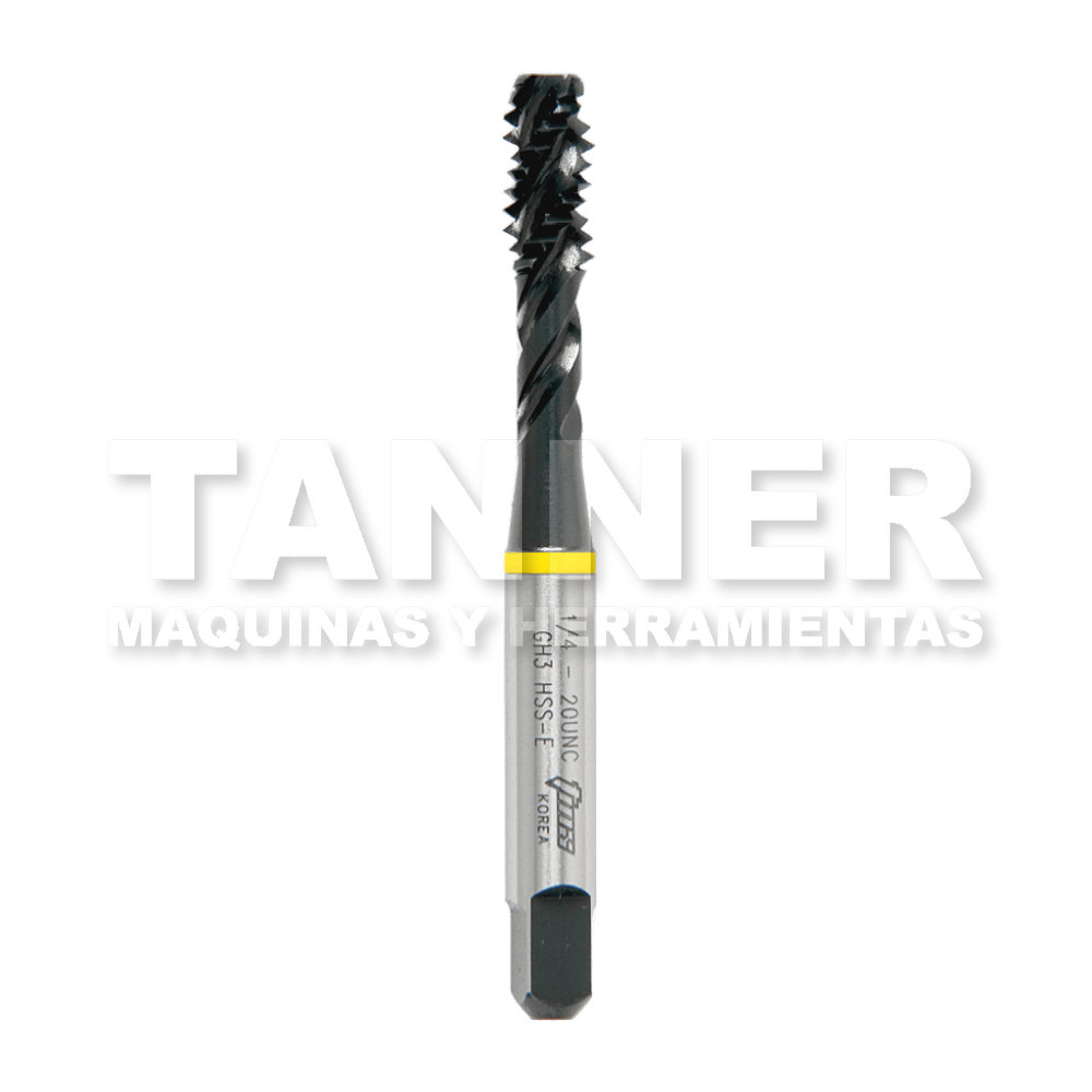 MACHUELO HELICOIDAL HSS 1/4-20 3F GH3 UNC INOXIDABLES