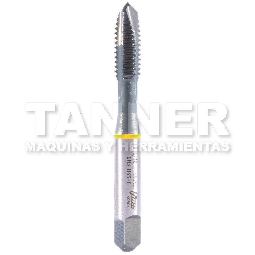 MACHUELO SEMICONICO HSS 5/16-18 PUNTA ESPIRAL GH3 3F UNC INOXIDABLE