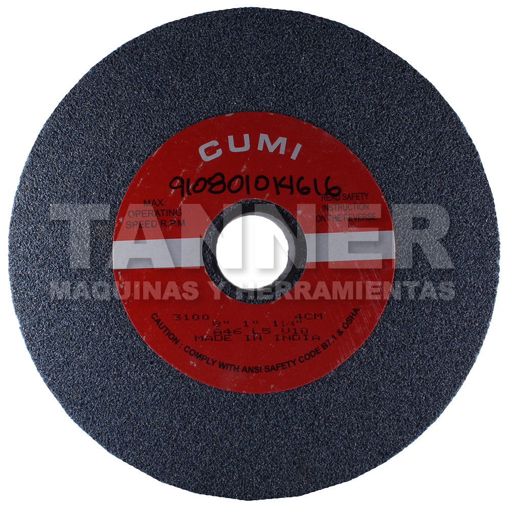 RUEDA RECTIFICADO 8X1X1-1/4 A46 L5 V10 33MPS