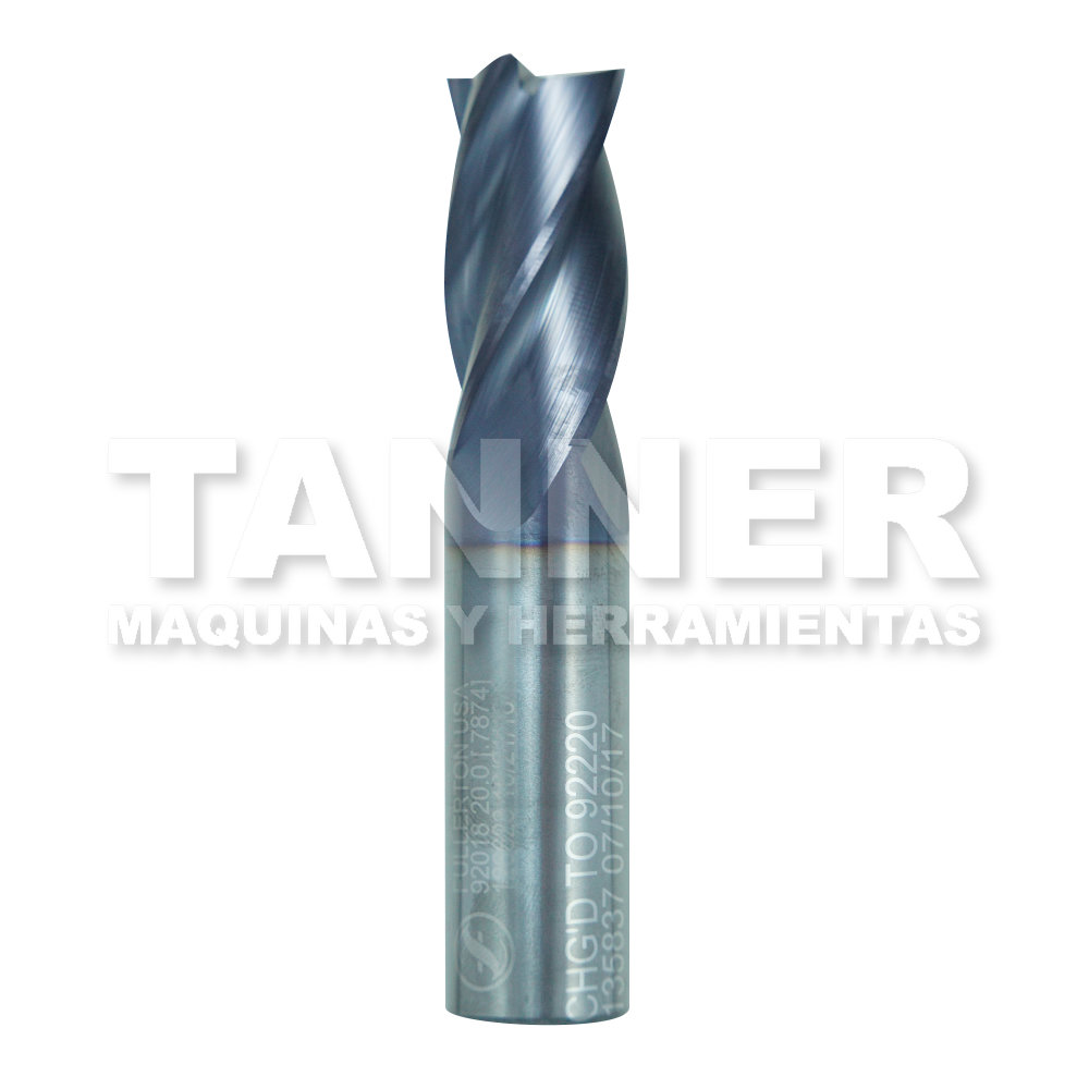 CORTADOR CARBURO 20X40X100MM 4F TIALN