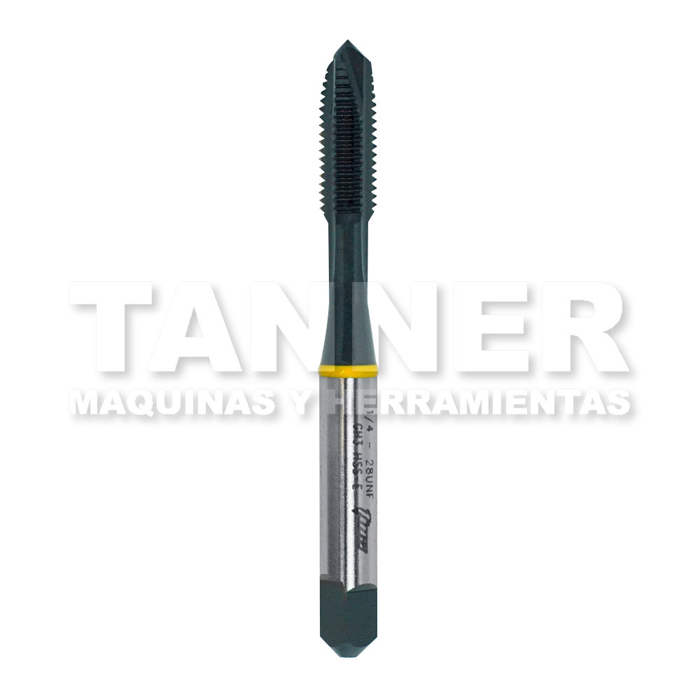 MACHUELO SEMICONICO HSS 1/4-28 PUNTA ESPIRAL GH3 3F UNC INOXIDABLE