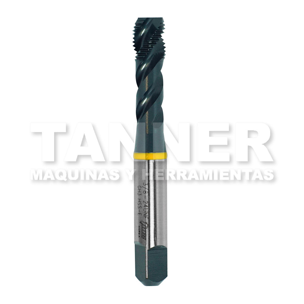 SPIRAL FLUTE 3/8 X 24 H3 HSS-E YELLOW