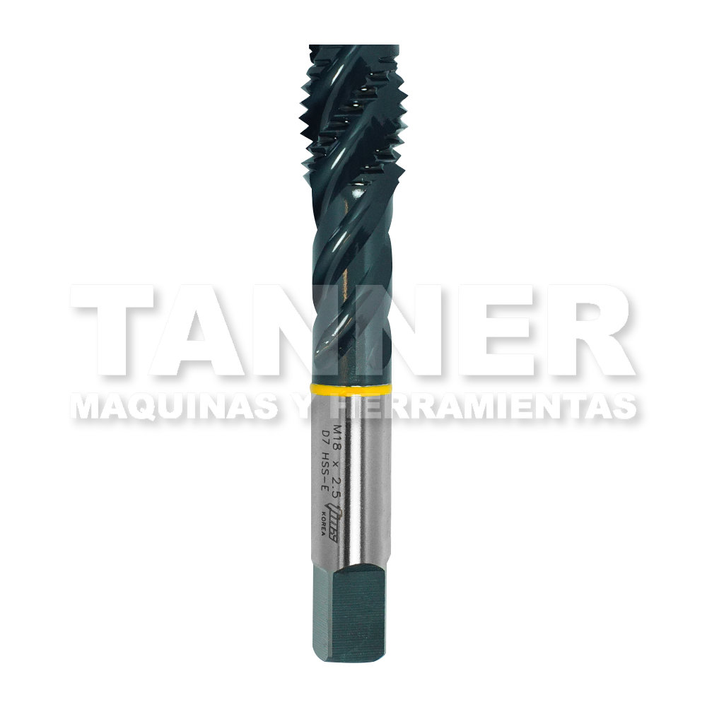 SPIRAL FLUTE M18 X 2.5 D7 HSS-E YELLOW