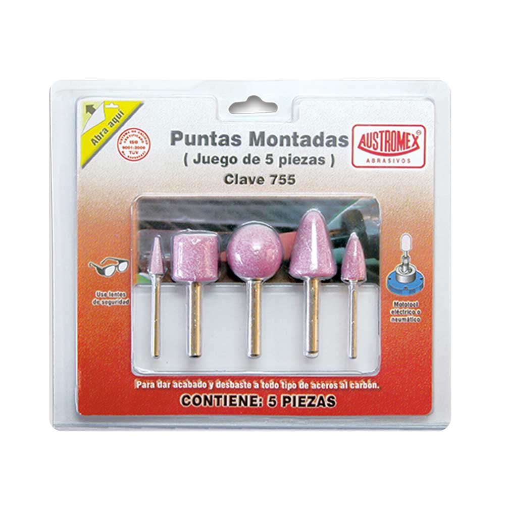 JUEGO DE PUNTAS MONTADAS ROSAS