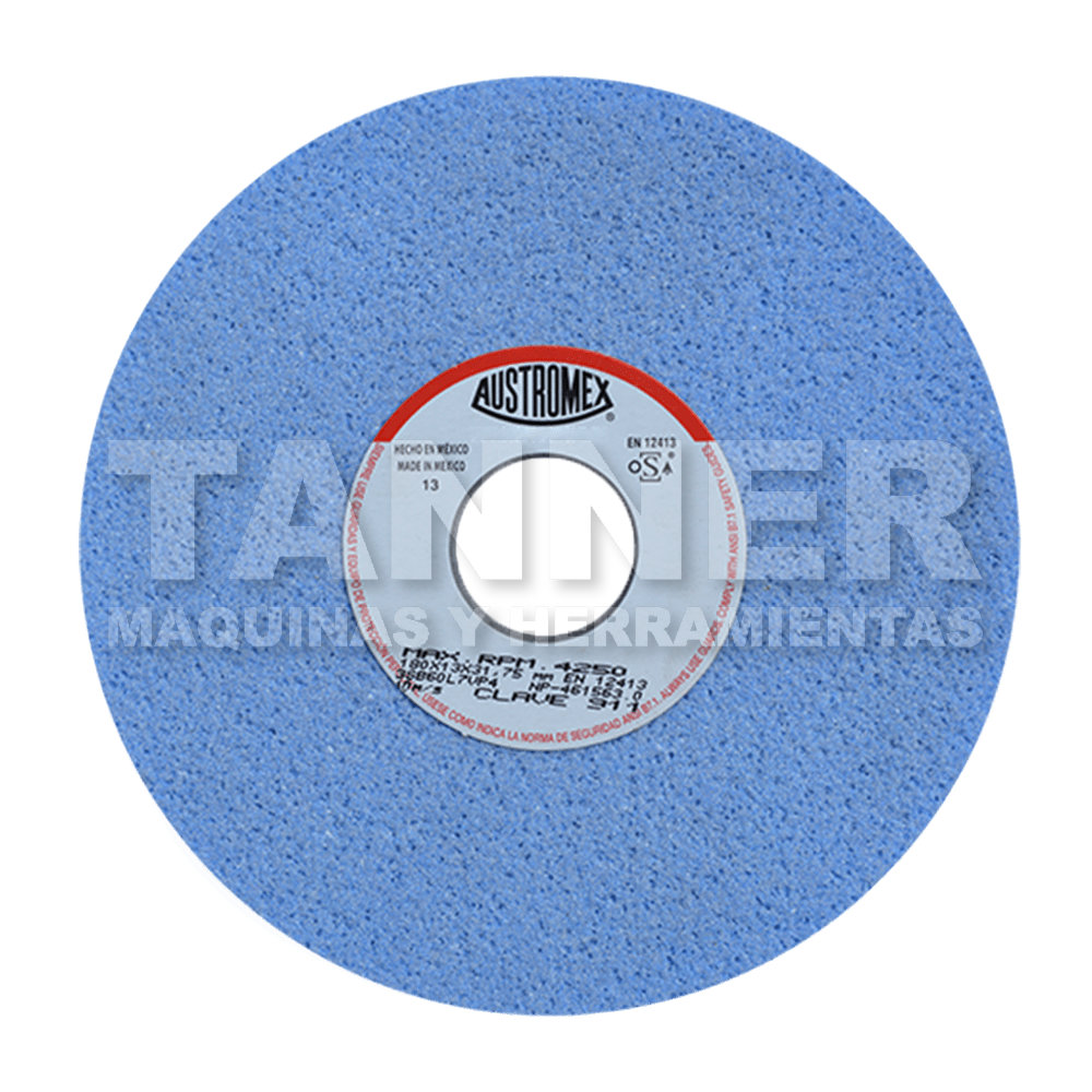 RUEDA AZUL VITRIFICADA PARA RECTIFICADO DE ACERO 180X13X31.75 3SB60L7VP4
