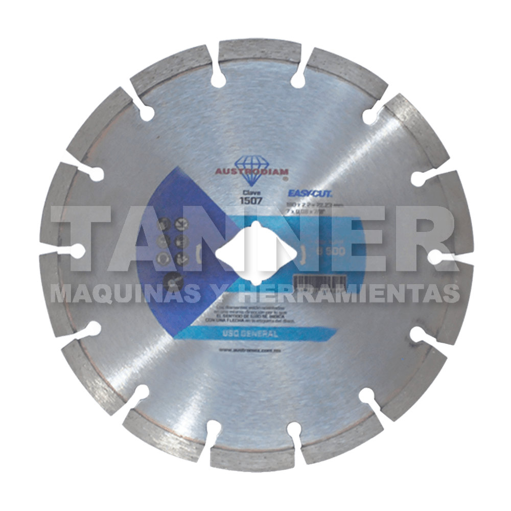 DISCO DE DIAMANTE AZUL SEGMENTADO EASY-CUT 180 x 2.2 x 22.23