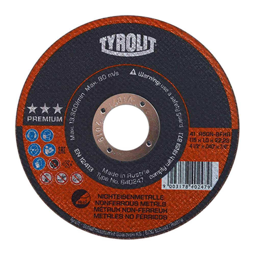 DISCO DE CORTE TYROLIT SUPERDELGADO DE 115 X 1.0 X 22.23 MM