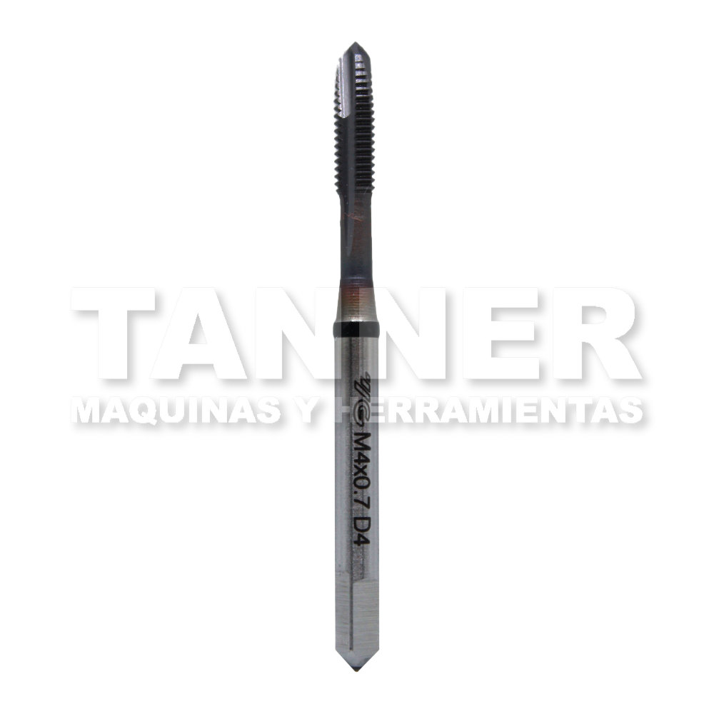 MACHUELO HSS M4X0.7 3F TICN PUNTA ESPIRAL