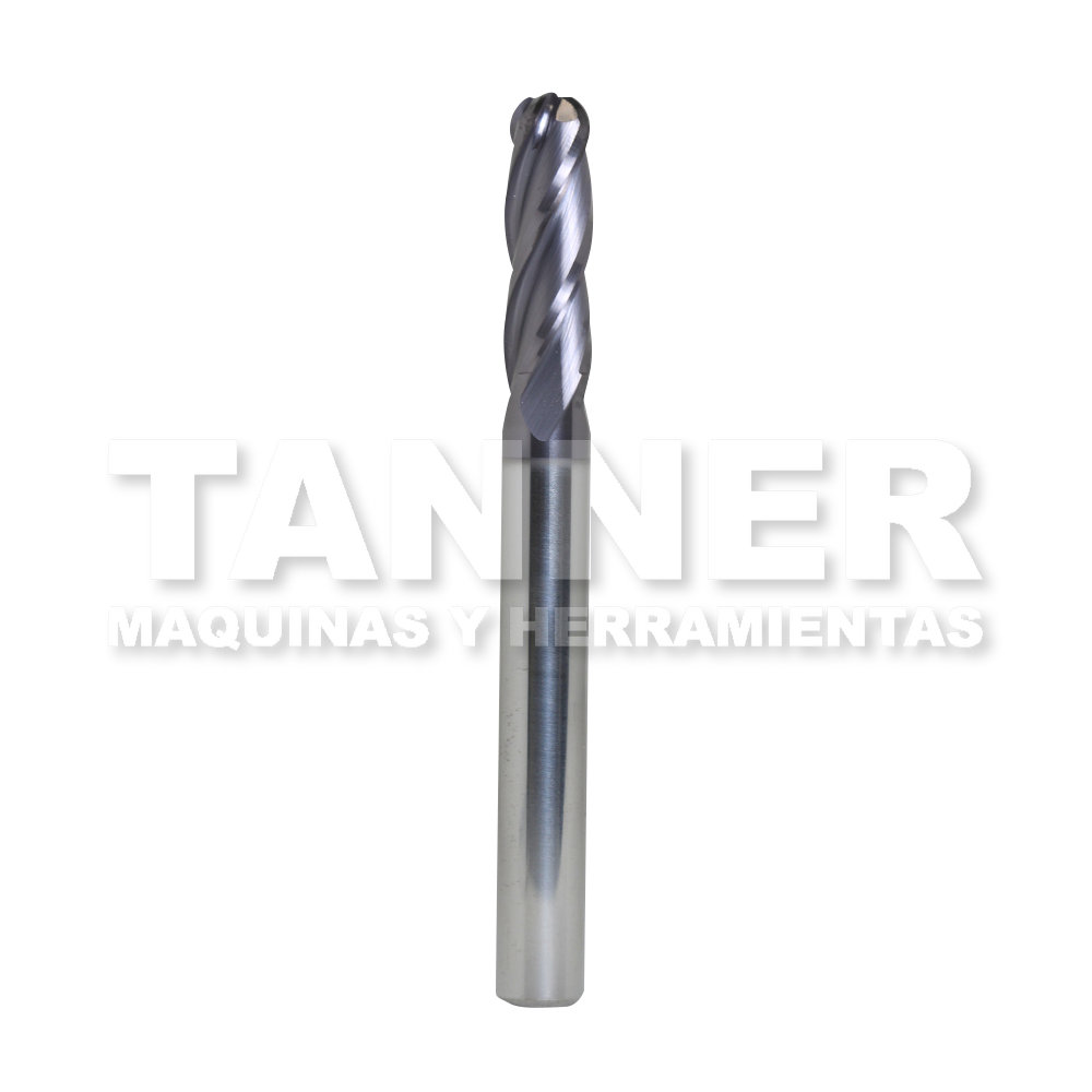 CORTADOR CARBURO BOLA 1/4X3/4X2-1/2 4F R1/8 TIALN