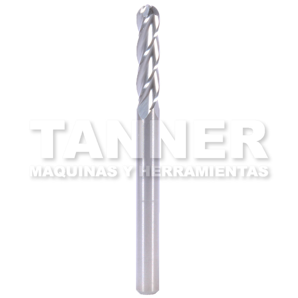 END MILL BALL CARBIDE 1/8X1/2X1-1/2 4F