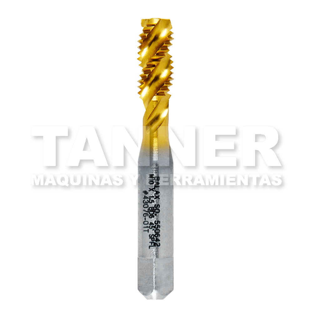 MACHUELO HELICOIDAL HSS M10X1.5 3F D3 TIN