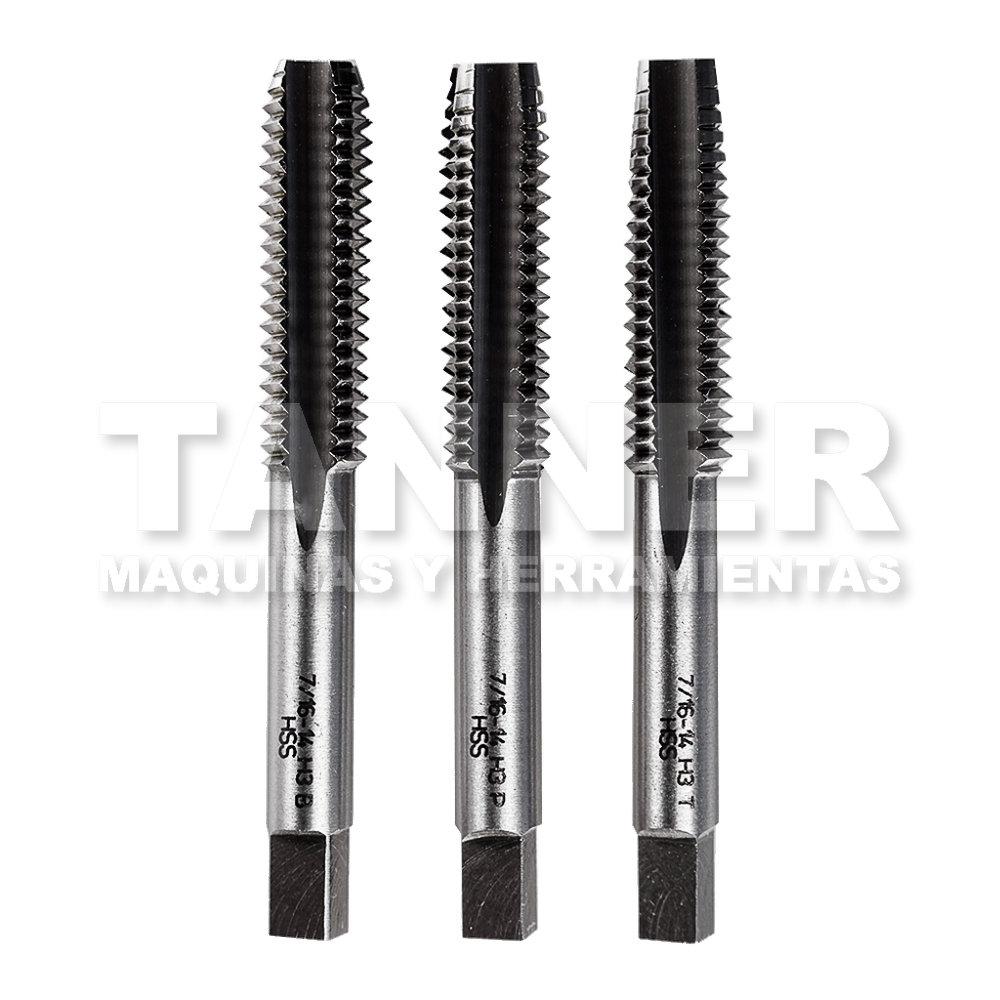 JUEGO MACHUELOS 7/16-14PULG