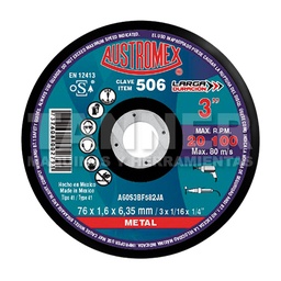 [AUS506] DISCO PARA CORTE DE METAL 76X1.6X6.35