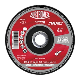 [AUS778] DISCO DE CORTE PLANO SUPER DELGADO PARA METAL  115X1X22.23