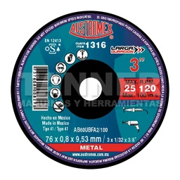 [AUS1316] DISCO CORTE METAL 76X0.8X9.53 76X0.8X9.53