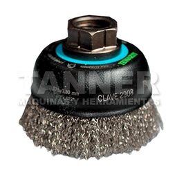 [AUS2908] CEPILLO TIPO COPA DE ALAMBRE ONDULADO 100 x 0.30 x MR