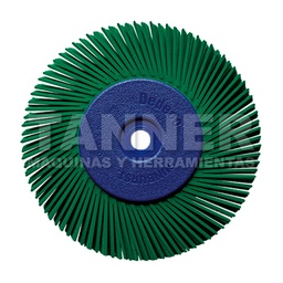 [AUS4852] CEPILLO RADIAL TERMOPLASTICO DE 150 MM DE DIAMETRO COLOR VERDE OSCURO CON ADAPTADOR Y REDUCTORES 22.2 - 19.1 - 15.9 -12.7. 150 x 12.7 x 25.4